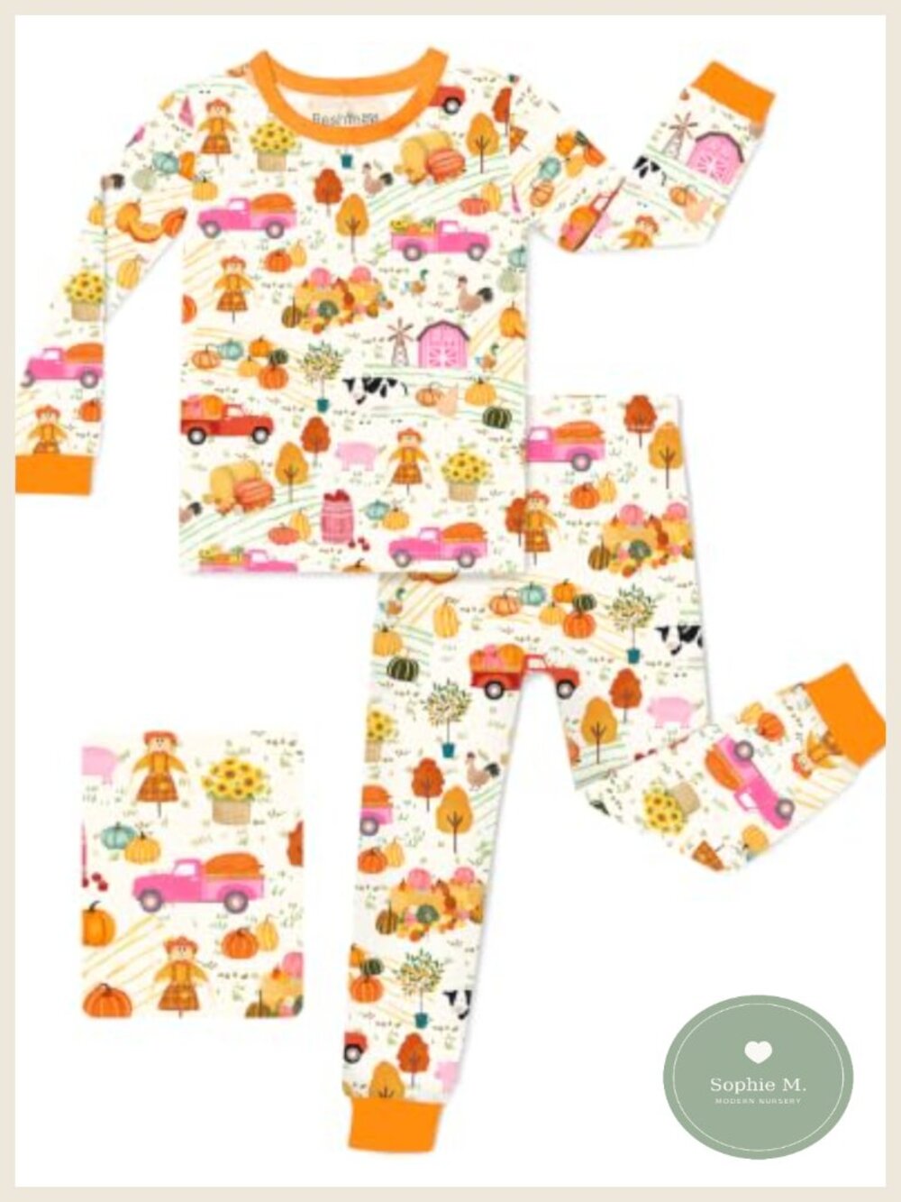 Bamboo Viscose Toddler Girls Pajama Set Long Sleeve Snug Fit 2pc